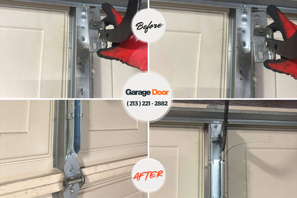 Before and after: garage door repair 60921